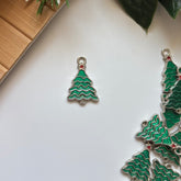 Festive Pine Tree Enamel Craft Charm